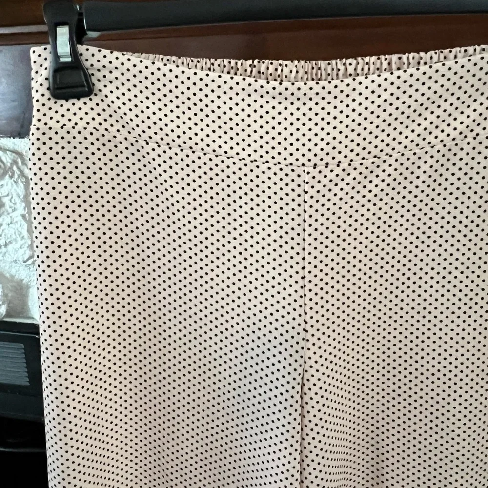 Adrianna Papell Women's Pink Polka Dot Wide Leg Pants Capris NWT Small - Picture 4 of 11